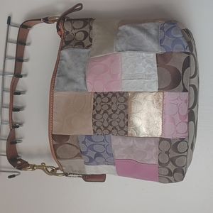EUC Authentic Coach patchwork shoulder bag